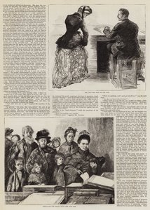 Esboços nos tribunais da polícia de Londres